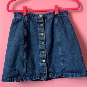 button up Charlotte Russe Jean skirt